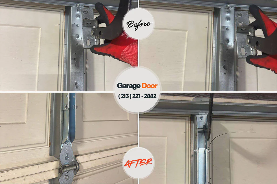 Before and after: garage door repair Waldron, AR